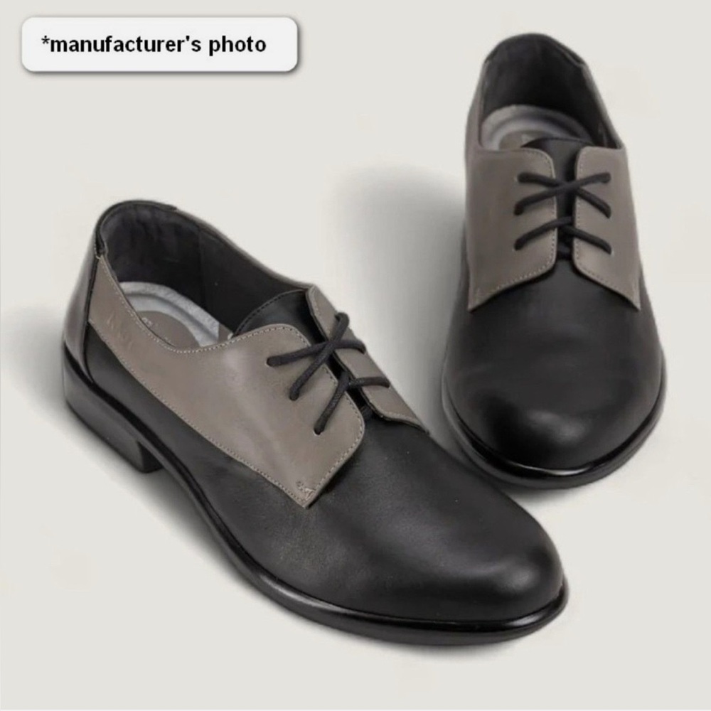 Naot Kedma Women’s Oxfords Black and Gray Lace-Up Shoes